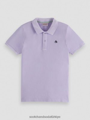 Scotch & Soda Türkiye | Scotch & Soda giysilerle boyanmış pike polo çocuk F4B4N784 leylak