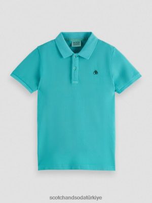 Scotch & Soda Türkiye | Scotch & Soda giysilerle boyanmış pike polo çocuk F4B4N785 su
