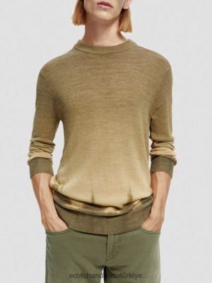 Scotch & Soda Türkiye | Scotch & Soda gradyan kravat boyası yün harmanlanmış kazak erkekler F4B4N643 Combo C