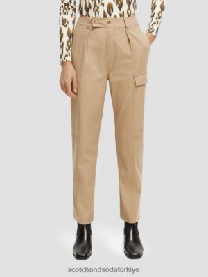 Scotch & Soda Türkiye | Scotch & Soda iş kıyafetleri hizmet pantolonları kadınlar F4B4N159 haki