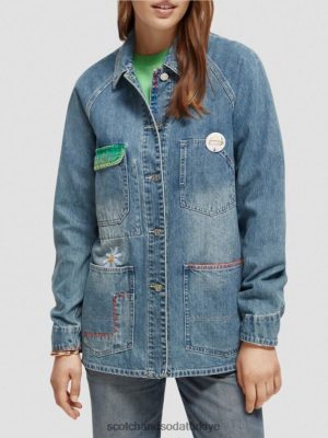 Scotch & Soda Türkiye | Scotch & Soda işlemeli kot ceket kadınlar F4B4N145 zanaat saldırısı