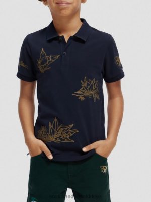 Scotch & Soda Türkiye | Scotch & Soda işlemeli polo çocuk F4B4N779 gece