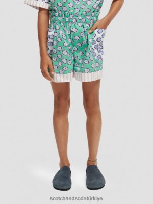 Scotch & Soda Türkiye | Scotch & Soda karışık baskı elastik şortları çocuk F4B4N766 haşhaş saha patchwork