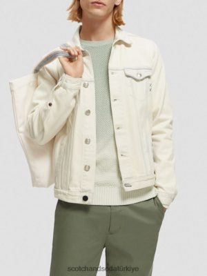 Scotch & Soda Türkiye | Scotch & Soda kot kamyoncu ceketi erkekler F4B4N566 mavi dokunuş