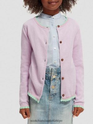 Scotch & Soda Türkiye | Scotch & Soda örme kontrastlı tutkulu hırka çocuk F4B4N734 orkide