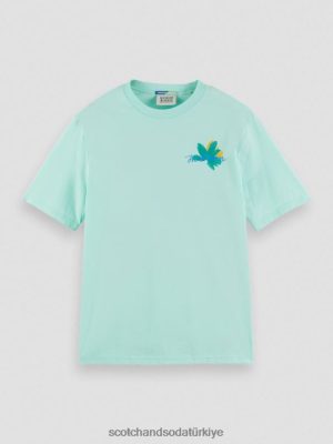Scotch & Soda Türkiye | Scotch & Soda sanat eseri organik pamuklu tişört erkekler F4B4N349 koy