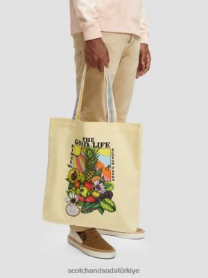 Scotch & Soda Türkiye | Scotch & Soda sanat tuval tote çanta kadınlar F4B4N268 muz
