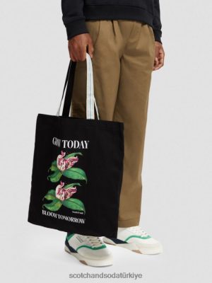 Scotch & Soda Türkiye | Scotch & Soda tuval sanat eseri çanta erkekler F4B4N700 siyah