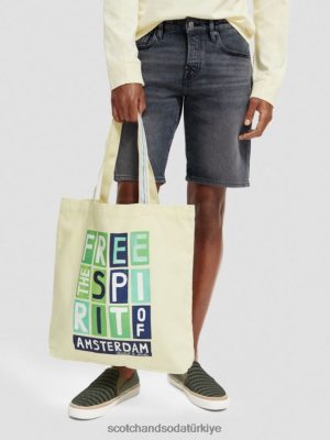 Scotch & Soda Türkiye | Scotch & Soda tuval sanat eseri çanta erkekler F4B4N702 nergis