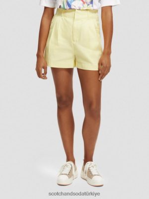 Scotch & Soda Türkiye | Scotch & Soda yüksek katlı pileli şort kadınlar F4B4N235 patlamış mısır
